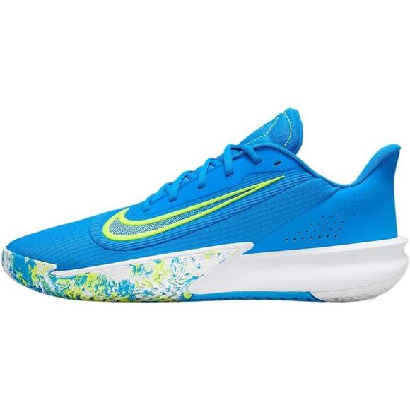 Nike Precision 7 Men's Size 10 Basketball Shoes Photo Blue/Volt/White FN4322-400 - Picture 3 of 6
